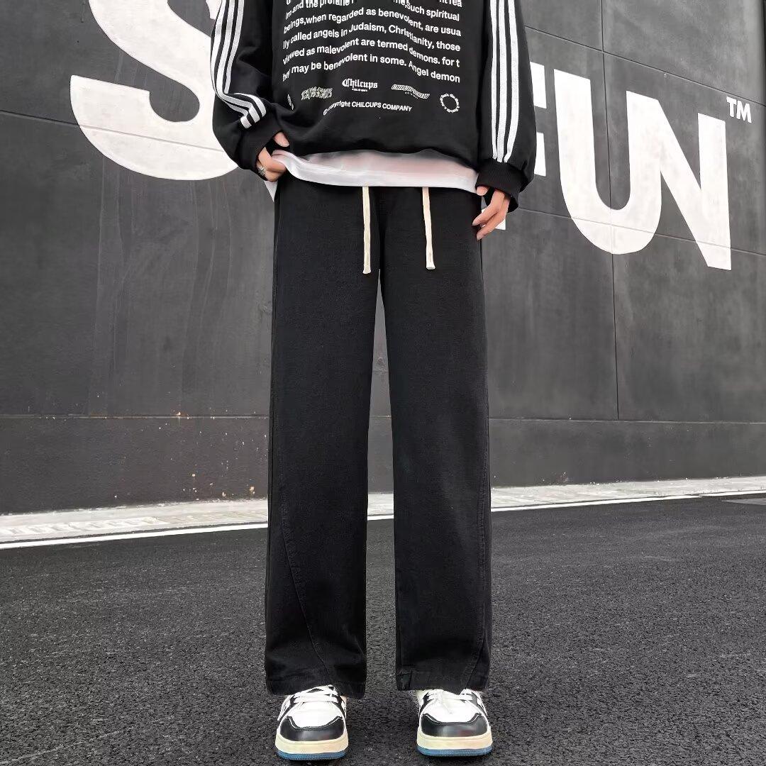 JYL Мужские Джинсы Уличный Стиль Клеш Осень Прямые Деним M