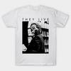 0529 Retrô Ficção Científica They Live Presente Camiseta John Carpenter Vintage Filme de Terror Filme Alienígena Gráfico