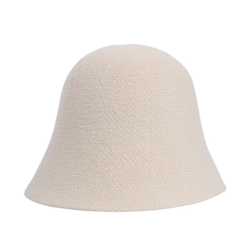 

Осенне-зимняя теплая шапка Женская шапка-рыбачка из шенилла Корейская версия Универсальная повседневная вязаная шапка покинуть белый