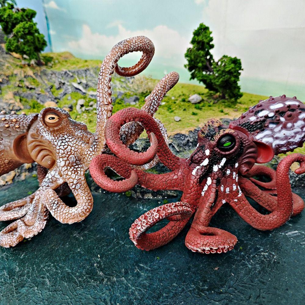 Wild Large Octopus Model Plastic Ocean Animal Statue  for Home Decor Office Display