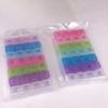 28-Cell Pill Box Plastic Storage Box Seven-Day Organizer For The Elderly Portable One-Week Pill Box Color Division Nail Art