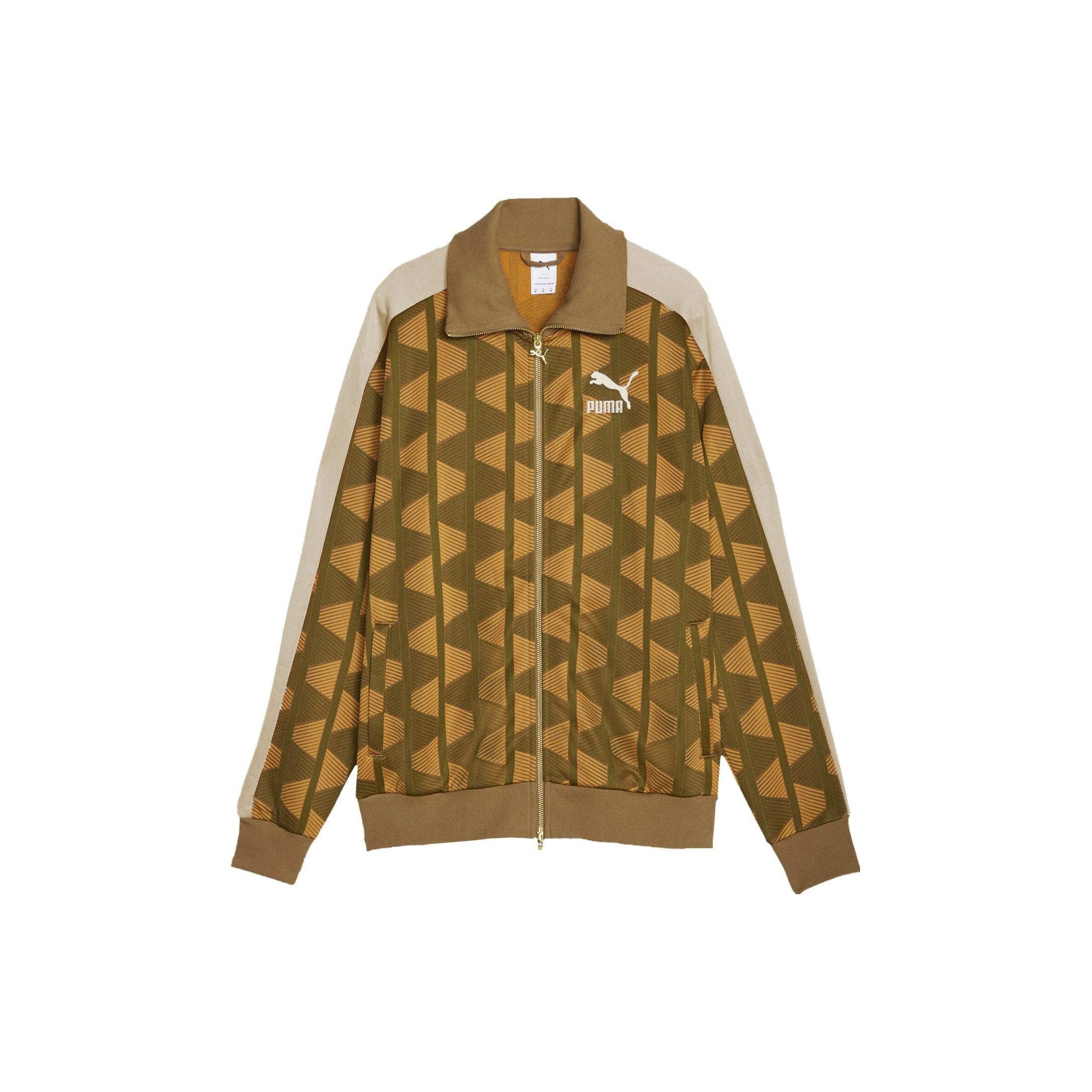 

Puma The Neverworn II T7 Track Jacket Full Print Casual Lapel Jacket Men Jacket Chocolate 621843-93 L