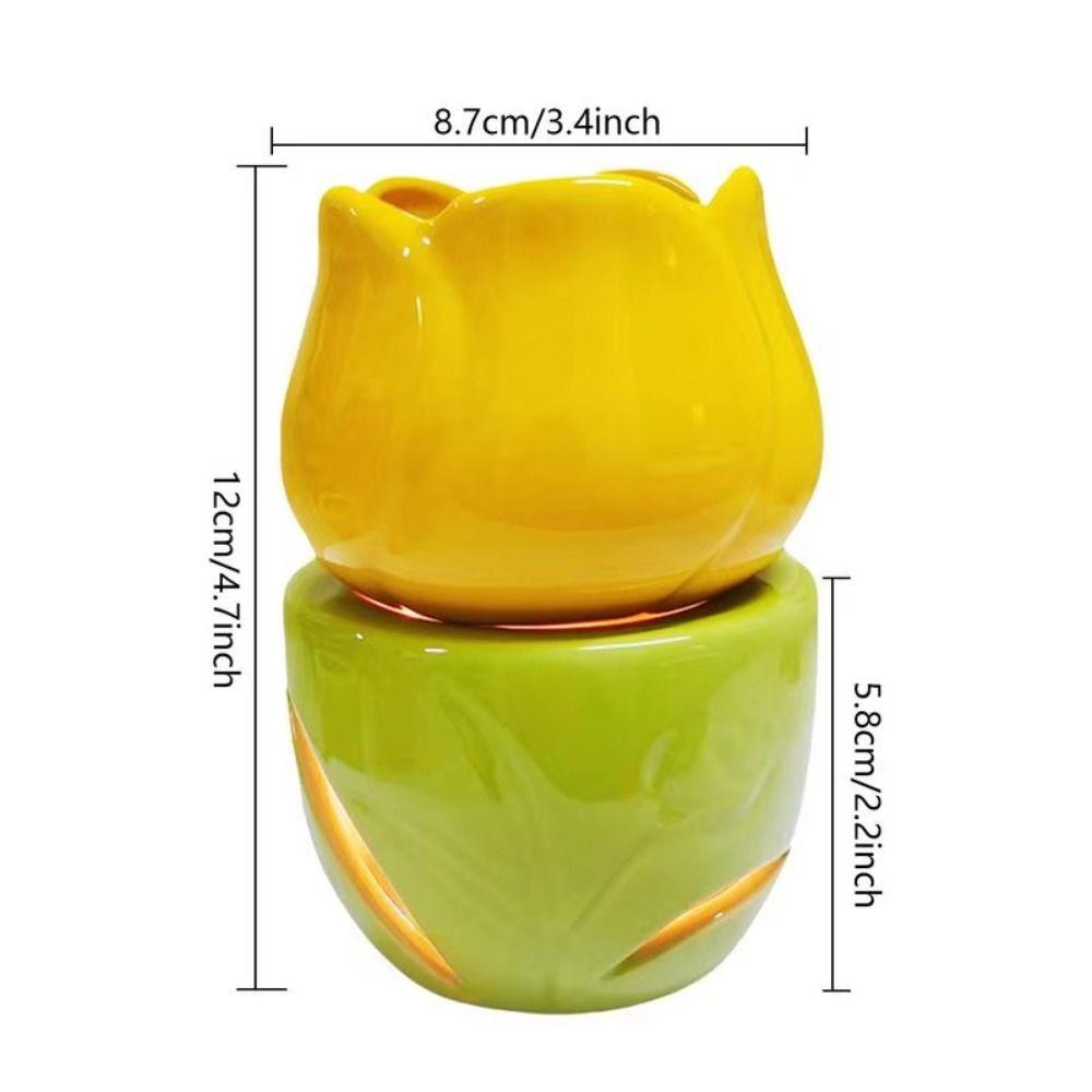 Tulip Wax Melt Burner Chic Flower Shape Candle Wax Melter Unique Fragrance Warmer  Birthday Gift