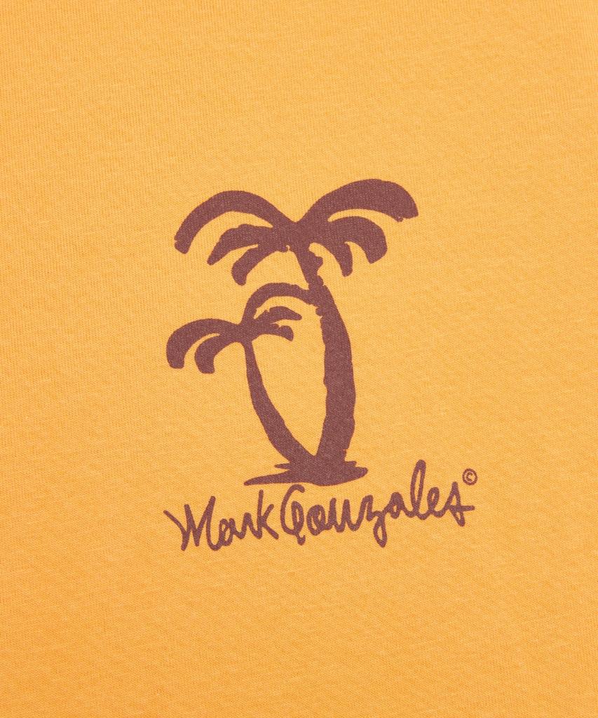 Mark Gonzales California Palm Tree Short Sleeve T-Shirt - Vintage Orange