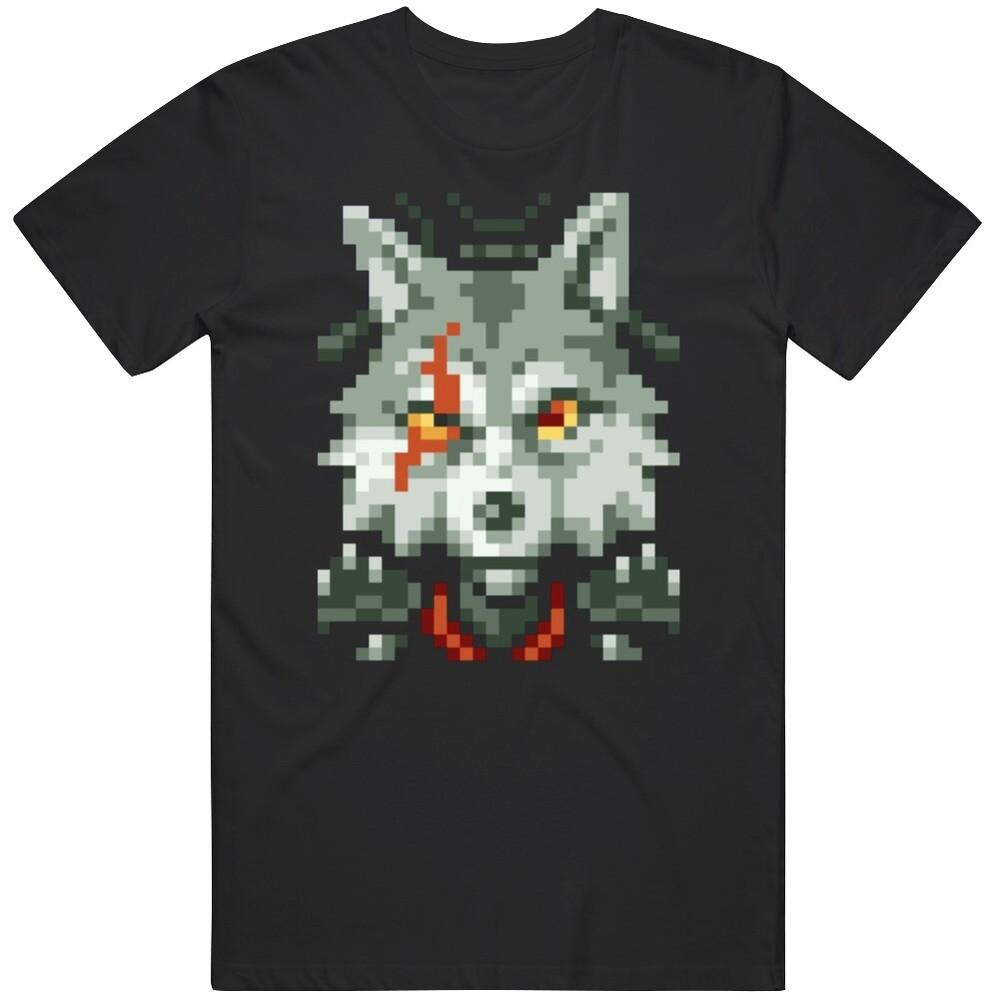 

Star Fox 2 Star Wolf Character Wolfen Wolf O donnell Video Game 8bit T Shirt 2XL