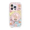Oil painting elephant bracket is suitable for Apple 17 cute mobile phone case iphone15promax feather yarn 16 new women's 14.
