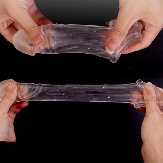 Men's Stimulating Silicone Condom Sleeve Delay Lasting Spike Condom Sexy Toy