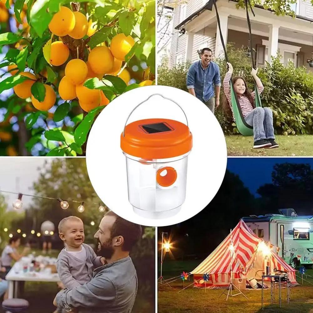 Hanging Tree Solar Fruit Fly Trap Reusable Orchard Bee Trap Killer Insect Control Tool