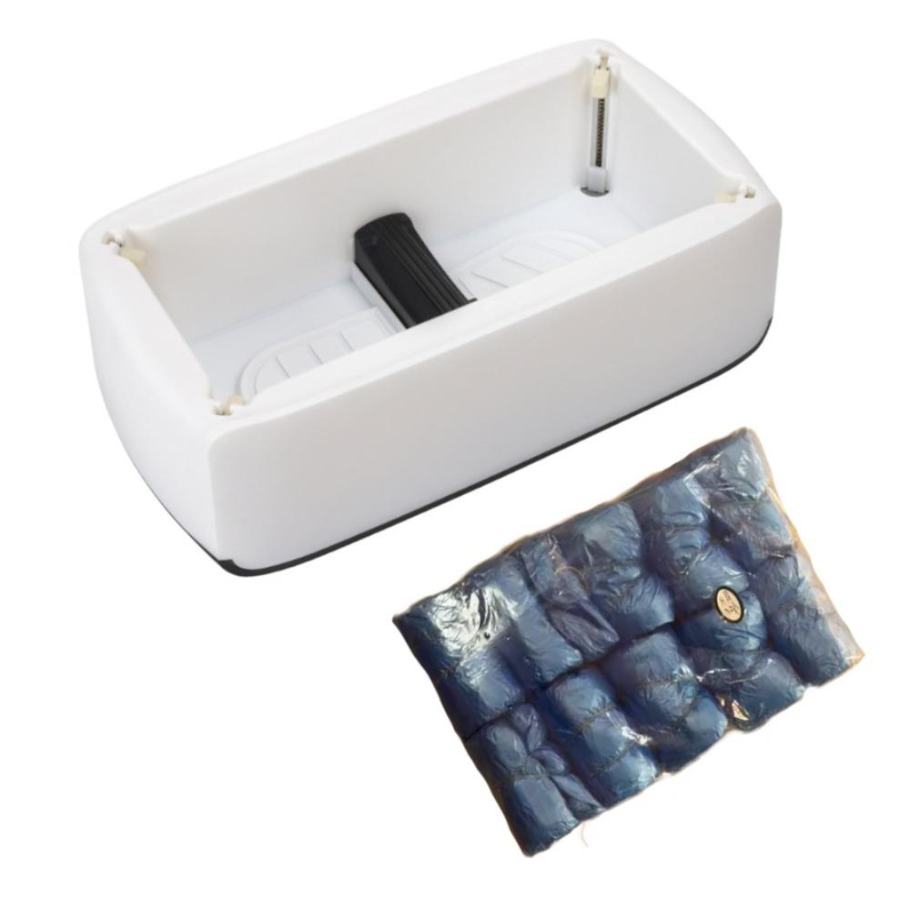 Пылезащитная автоматическая машина для бахил Портативная защита гигиены Одноразовые бахилы Полностью автоматическая без рук белый