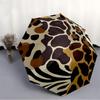 1pc Leopard print Automatic Opening/Closing Folding Umbrella with 8 Ribs,Portable Sunshade Umbrella Birthday and Holiday gifts yy251231084