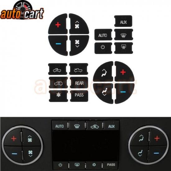 AC Dash Button Repair Kit Decal Stickers 19pcs For 2007-2010 Saturn Outlook