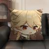 Aether Cute Cute Genshin Impact Cushion Cover Natural Linen Organic Fabric DoubleSided Printing Sofa Home Decor Pillow Case
