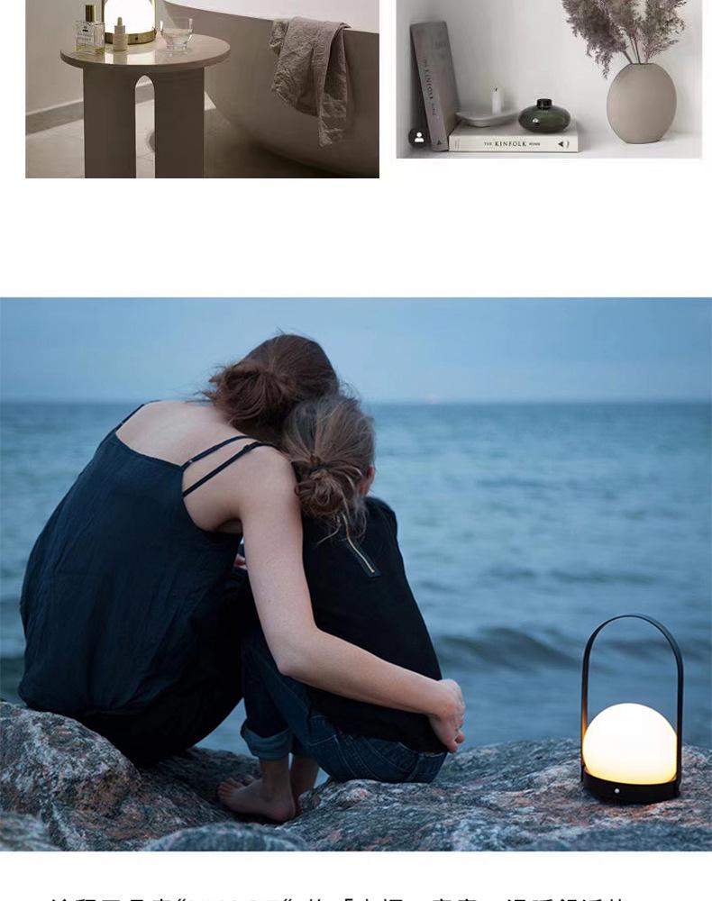 Nordic Postmodern Touch LED Bedside Lamp with USB Charging & Eye Protection
