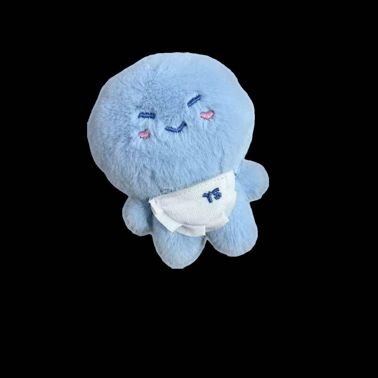 Super Junior Blue Dango Plush Pendant - Kim Heechul, Kim Jongwoon, Cho Kyuhyun, Kim Ryeowook Edition (In Stock) 10 cm