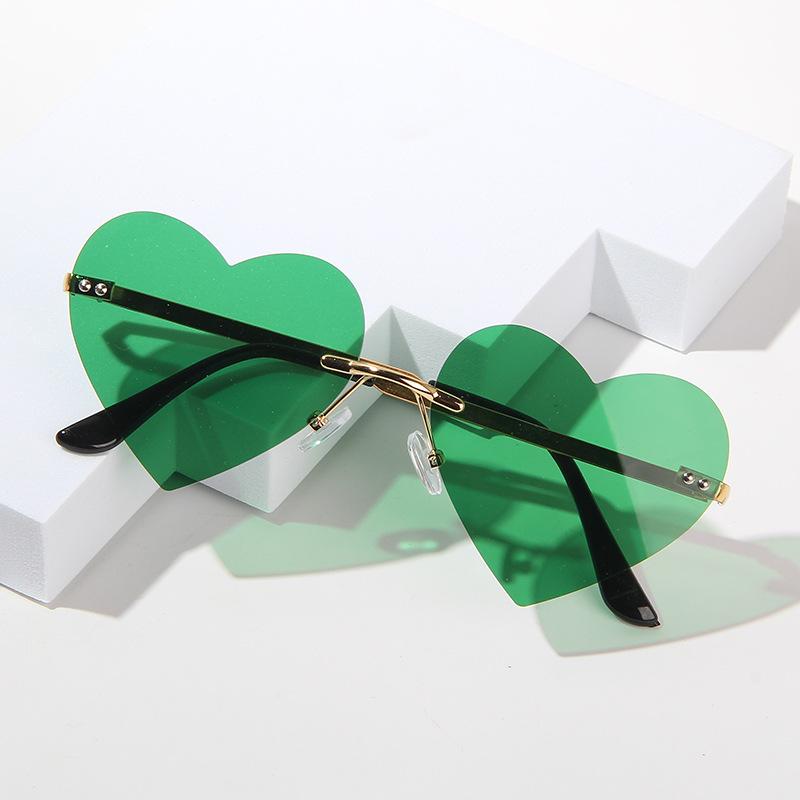 Love Heart Shape Women Sunglasses Rimless Metal Leg New Fashion Designer Sunglasses Female High Quality Sun glasses for Women