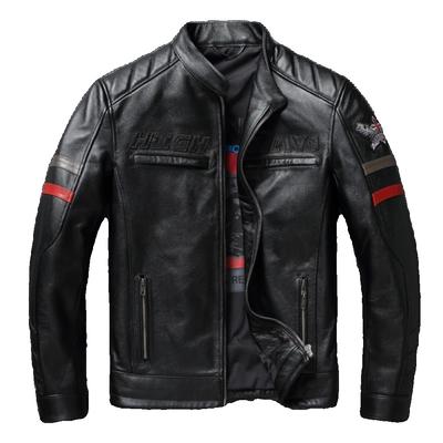 Chinese Size Men Leather Jacket Cowhide Genuine Motorcycle Biker Jackets Men's Clothing