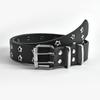 Womens Elegant Faux Leather Waist Belt With Unique Star Eyelet And Punk Features