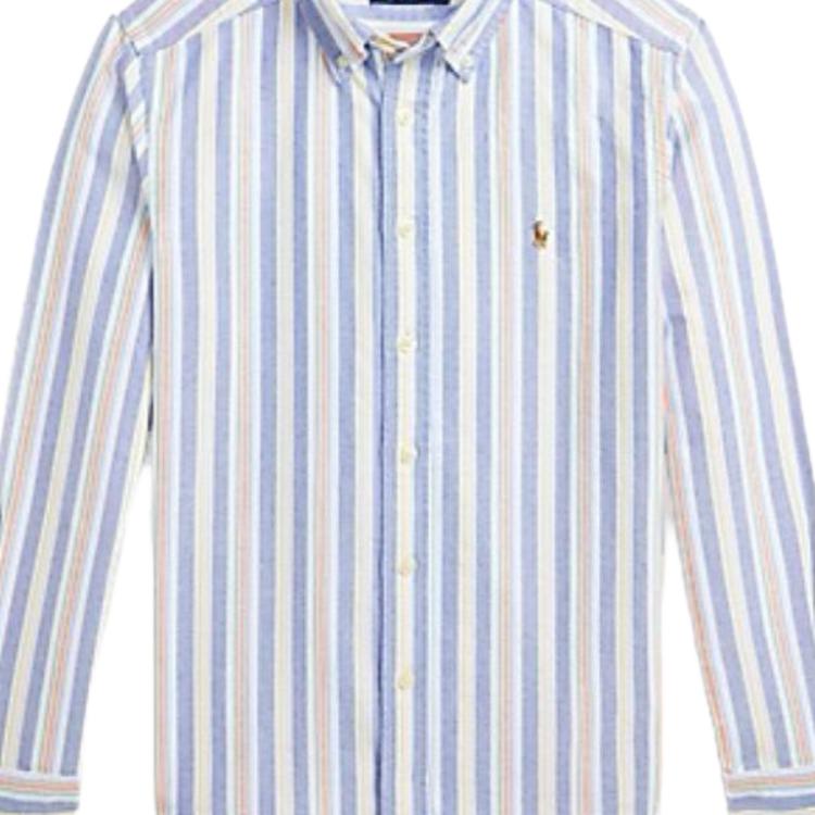 Polo Ralph Lauren Gestreiftes Langarm-Button-Down-Hemd Kinderhemden 323958469-001