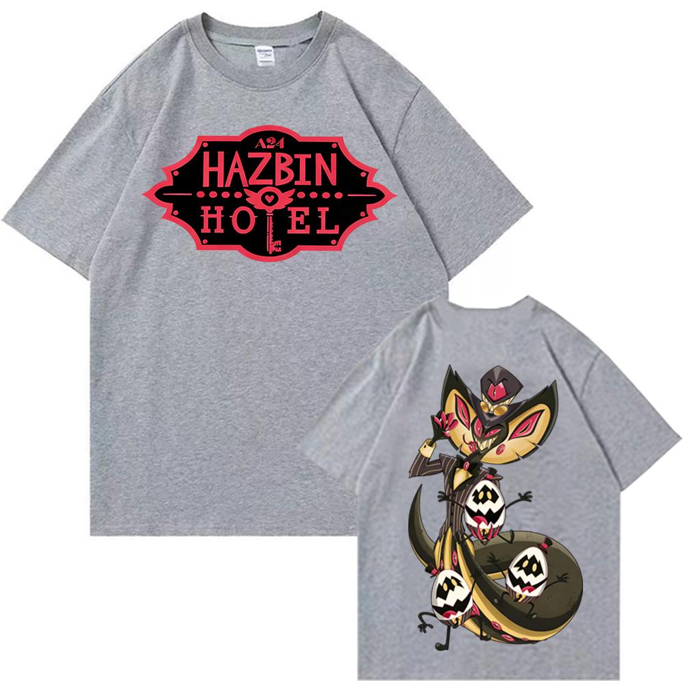 Hazbin Hotel Angel Dust Tshirt Man Woman Harajuku Short Sleeve Oneck Casual Streetwear Breathable Comfortable Soft Shirt Gift