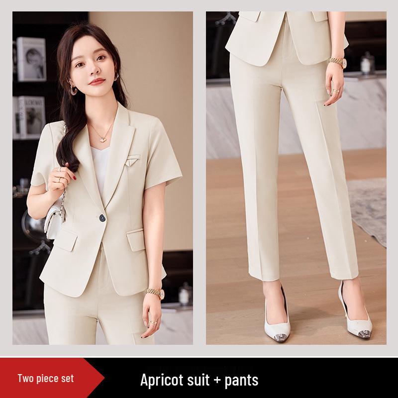 Elegant Women's Slim Fit Business Suit Set for Interviews and Work