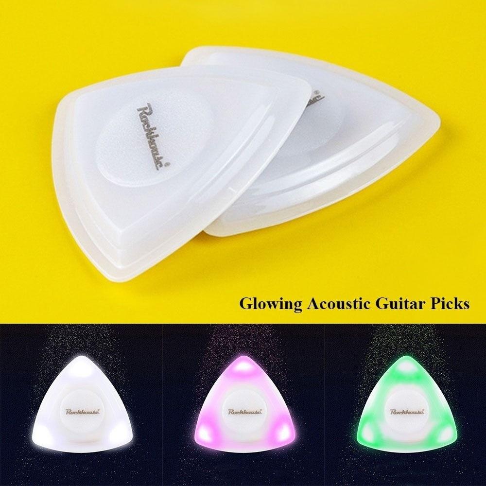 Multicolors Glowing Acoustic Guitar Picks Plectrum Ukulele Picks  Electric Guitar Part Accessory