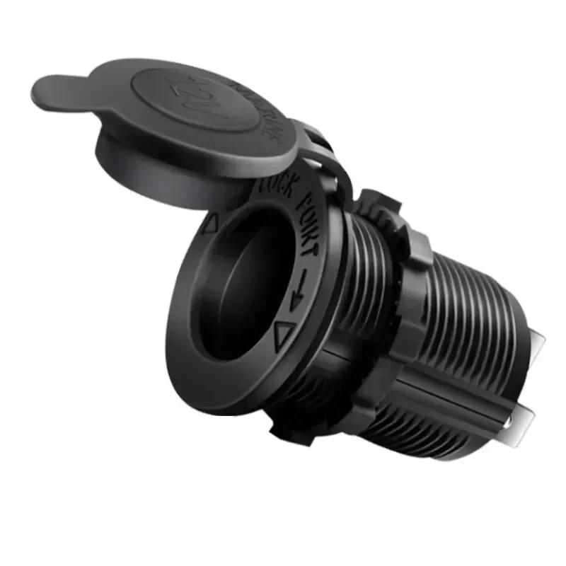 12V/24V Waterproof Cigarette Lighter Socket - Universal Power Outlet Adapter for Marine Truck RV ATV with Wire D5 Model