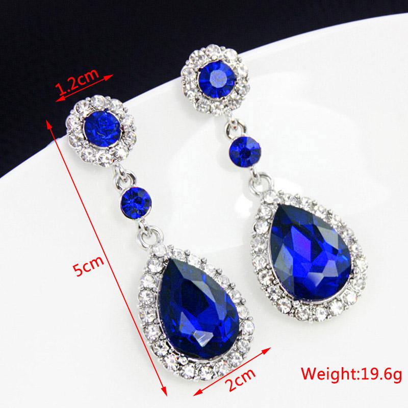 New Blue Color Geometric Earrings for Women Bohemian Flower Butterfly Pendants Female Dangle Earrings 2024 aretes de mujer