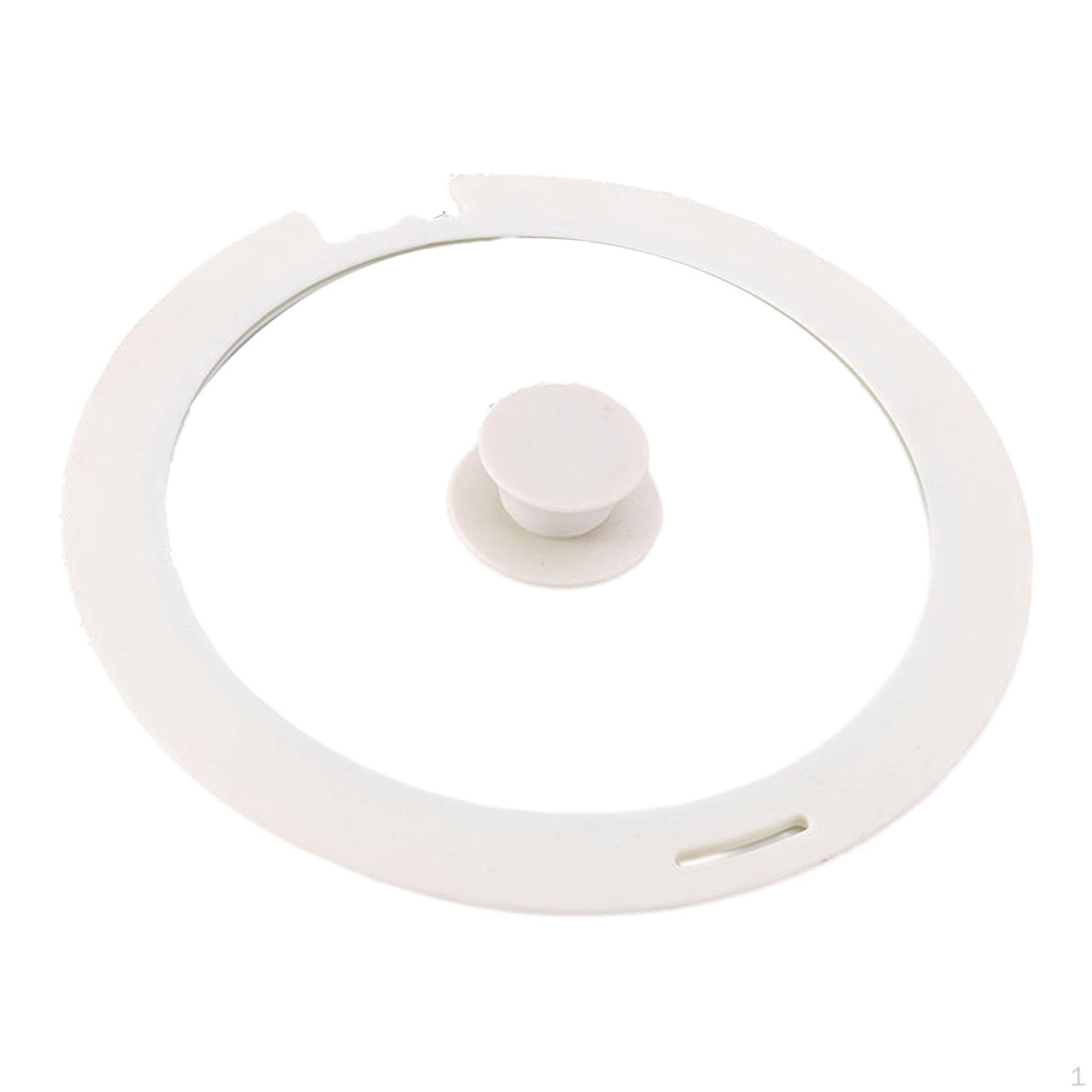 

Крышка со стеклянной верхней частью и силиконовым краем для кухонного использования White S