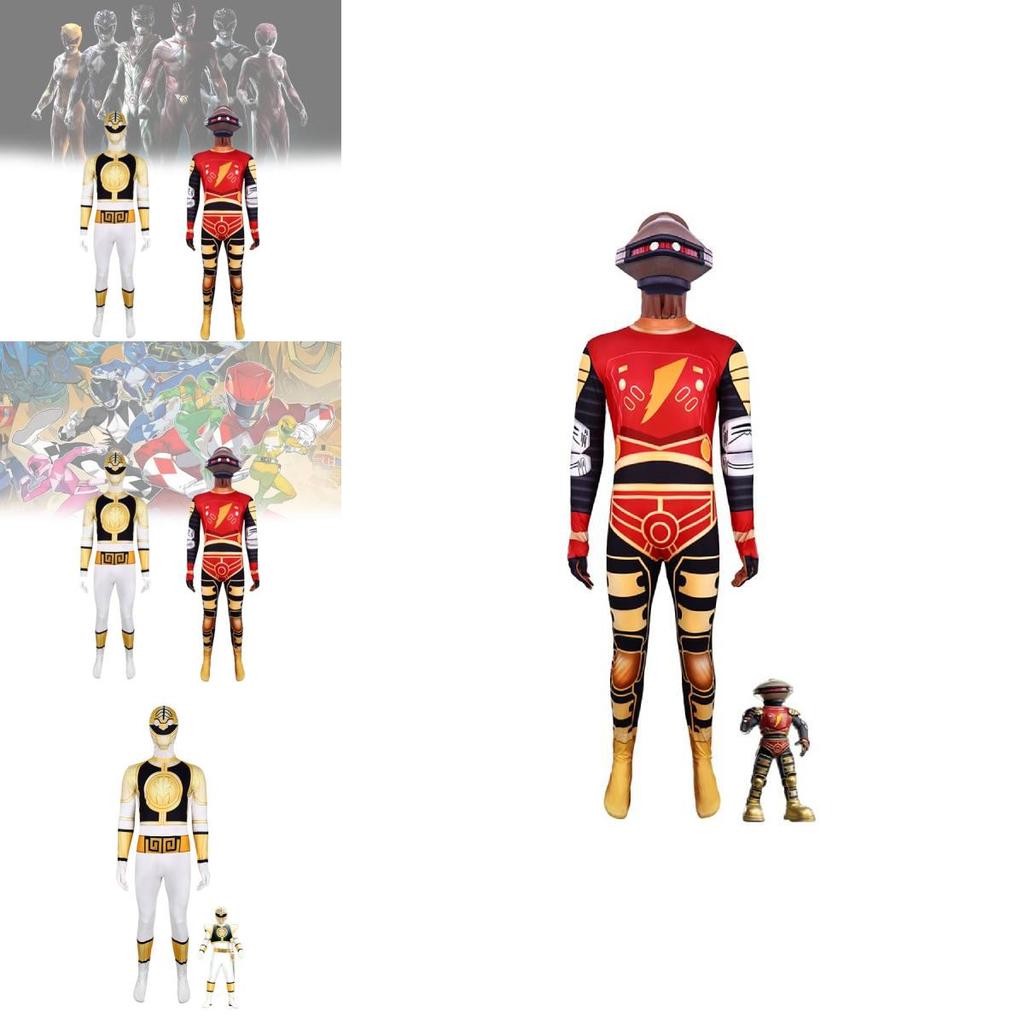 Mighty Morphin Power Rangers Dinosaur Cosplay Suit For Kids Halloween Costume Party