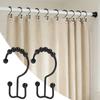 Metal Shower Hooks 12 Pieces Double Glide Drapery Rings Shower Rings Rust Proof For Home Window Closet Bathroom Hotel Dorm Gym