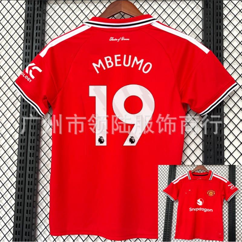 26/27 Manchester United Home Soccer Jersey Player Name Number Print Short Sleeve Football Shirt Unisex