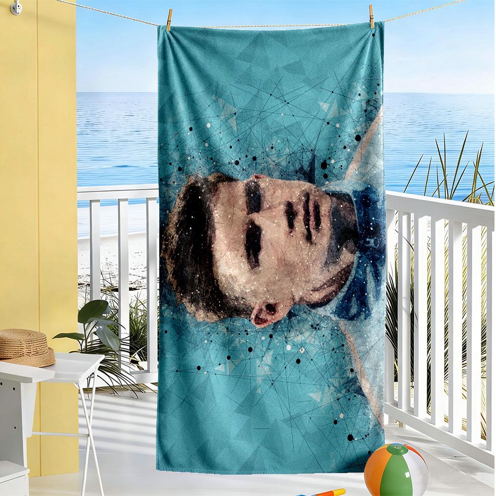 Football Player Celebration Beach Towel Super Soft Microfiber Quickdry Fabric Comfortable Lightweight