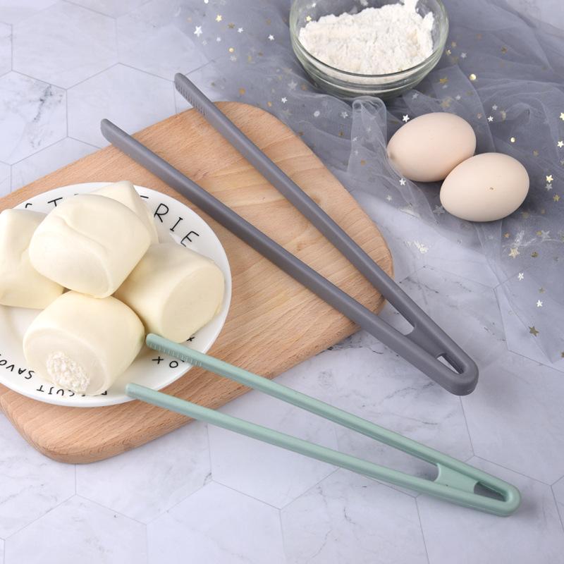Non-Slip Silicone Tongs Bread Food Barbecue Clip Long Handle Steak Clamp Home Kitchen Cooking Tools