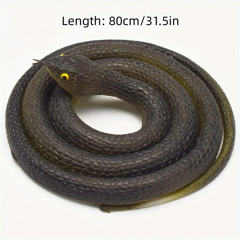 Realistic Fake Rubber Toy Snake, Black, Fake Snakes That Look Real, Prank Stuff 80cm