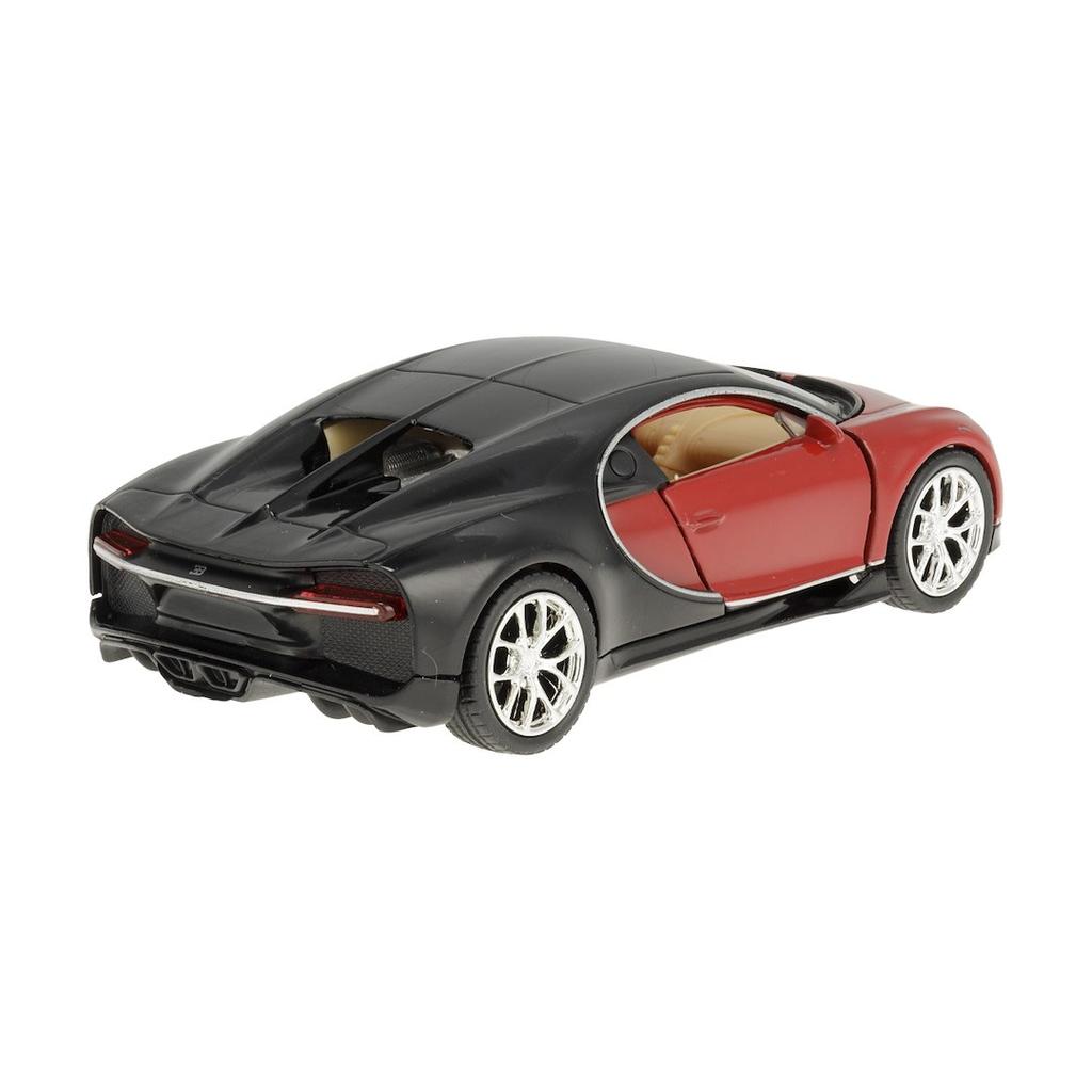 Model 1:34 Bugatti Chiron, czerwono-czarny