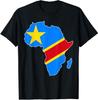NEW Love Democratic Republic of Congo RDC DRC Flag Africa Map T-Shirt