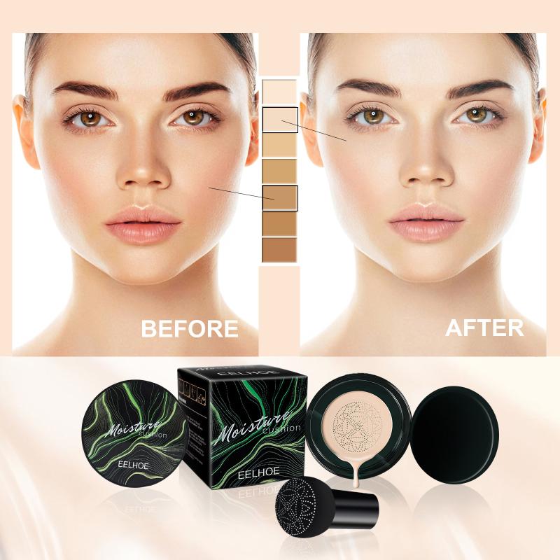Eelhoe Base Trucco Viso Air Cushion Bb Cream Fungo Impermeabile Idratante Base Luminosa Fondotinta Magico