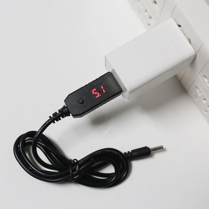 Universal for QC 3.0 USB To for DC 12V 1.5A Adjustable Voltage Step Up 5.5x2.5mm Cord Power Boost Line For WiFi Router L