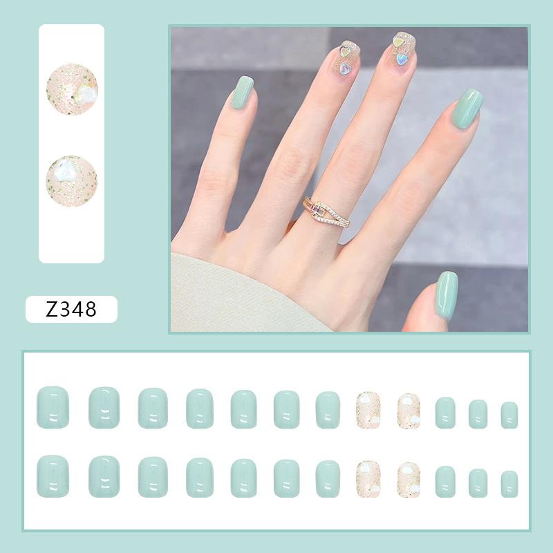 Wear Nail Diamond Small Fresh Three-dimensional Pattern Love Bow Nail Patch Nail Wear Nail Product