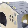 Cat House Enclosed Bed Kitten Shelter Cave Scratch Resistance with Air Vent Window for All