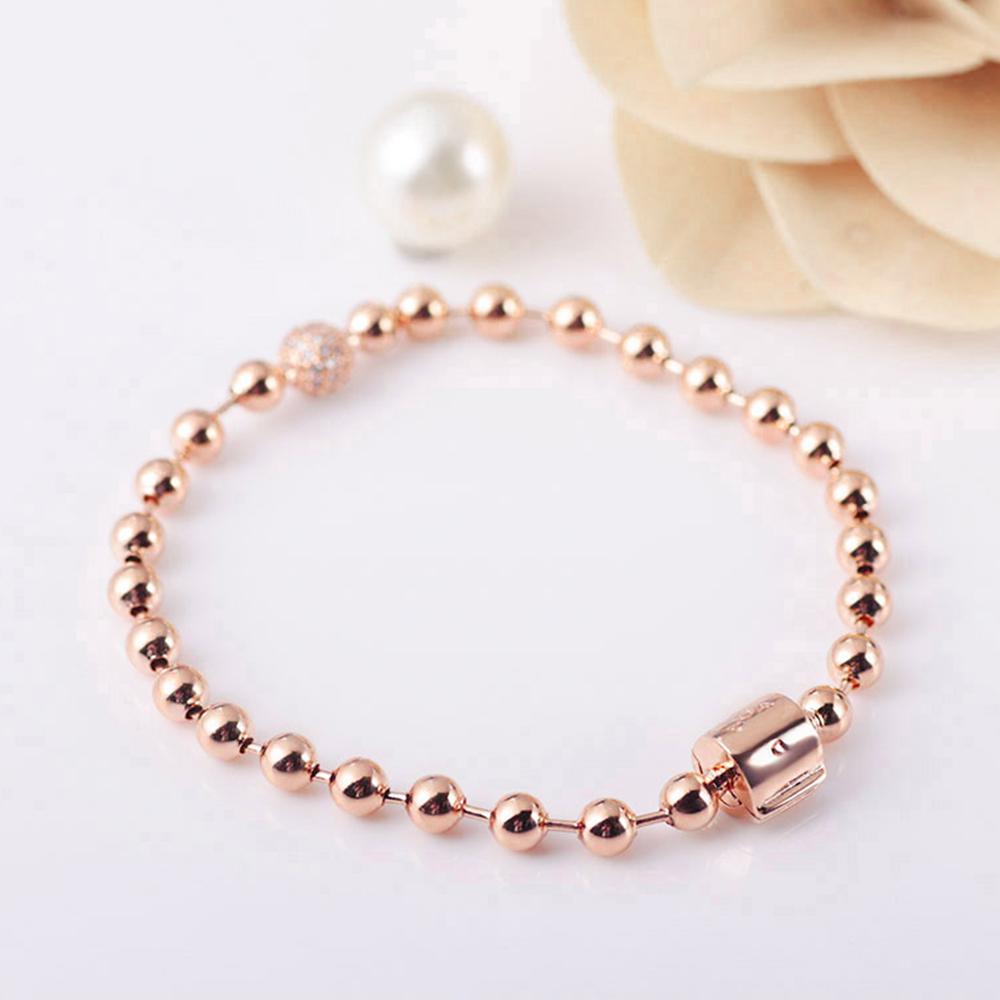 

Шарик из стерлингового серебра 925 пробы и браслет с паве для женщин, подарки на день рождения и банкет 21cm