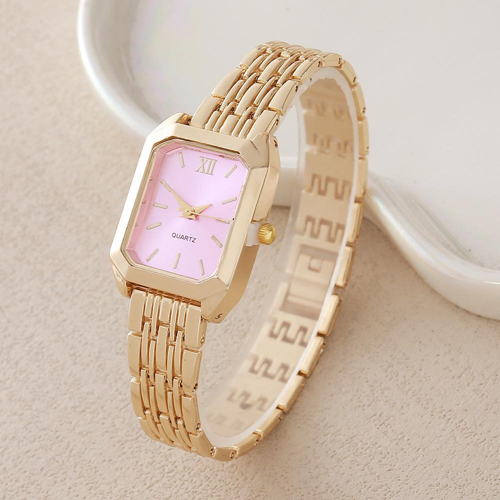 Light Luxury Steel Belt Women's Watch Female Student Square Quartz Watch Bracelet Watch