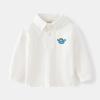 Children's Handsome Warm Long Sleeve POLO Shirt Autumn Boys Fashion Cartoon Printed Shirt