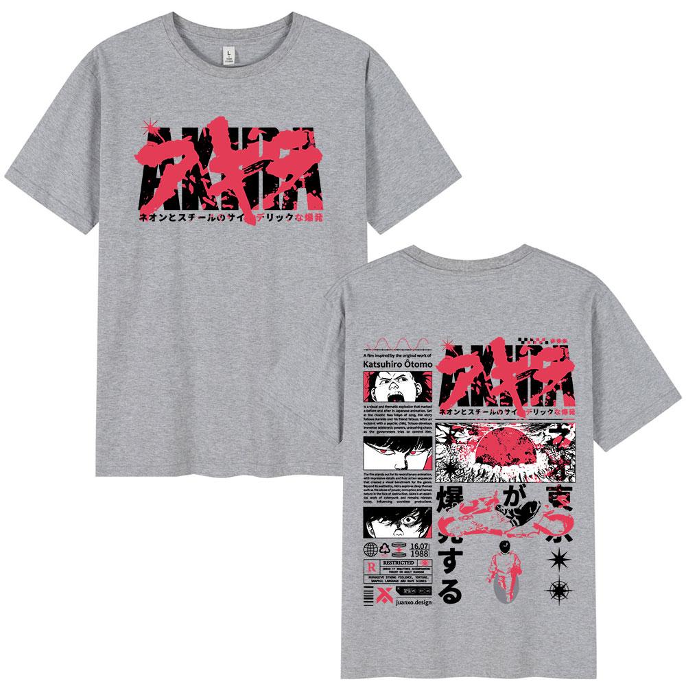 Anime Akira T Shirts 90s Japanese Unisexga Science Movie Shotaro Kaneda T-shirt Unisex's Women Clothing Fashion Cotton Casual T-shirts