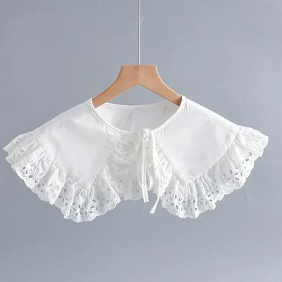 Col blanc pour femme, châle, faux col, col en dentelle brodée, col détachable, accessoires