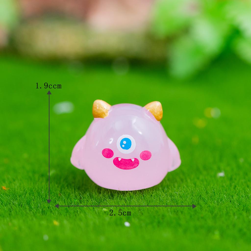 Micro Landscape Decoration Cartoon Glow-in-the-dark Little Monster Figure Resin Small Decoration Desktop Car Decoration Accessories
