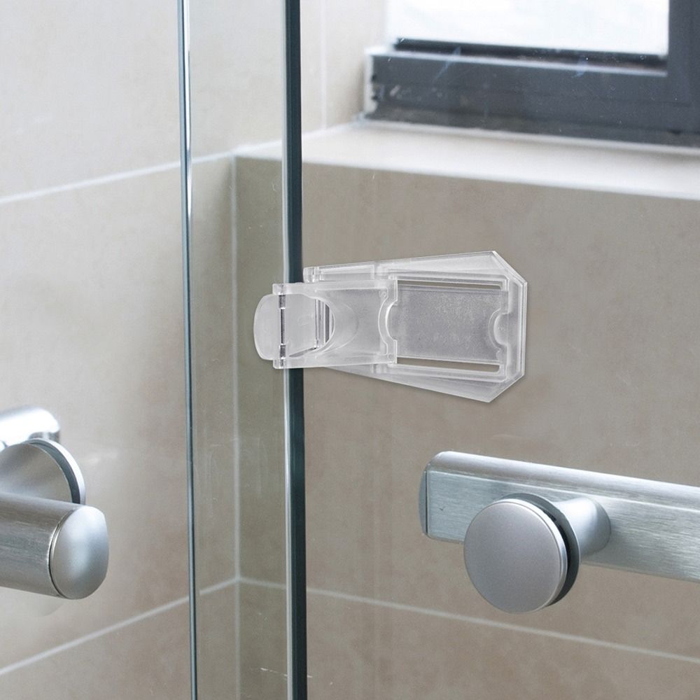 Transparent Sliding Door Lock Anti-pinch Sliding Sash Stopper  for Child Security Protection