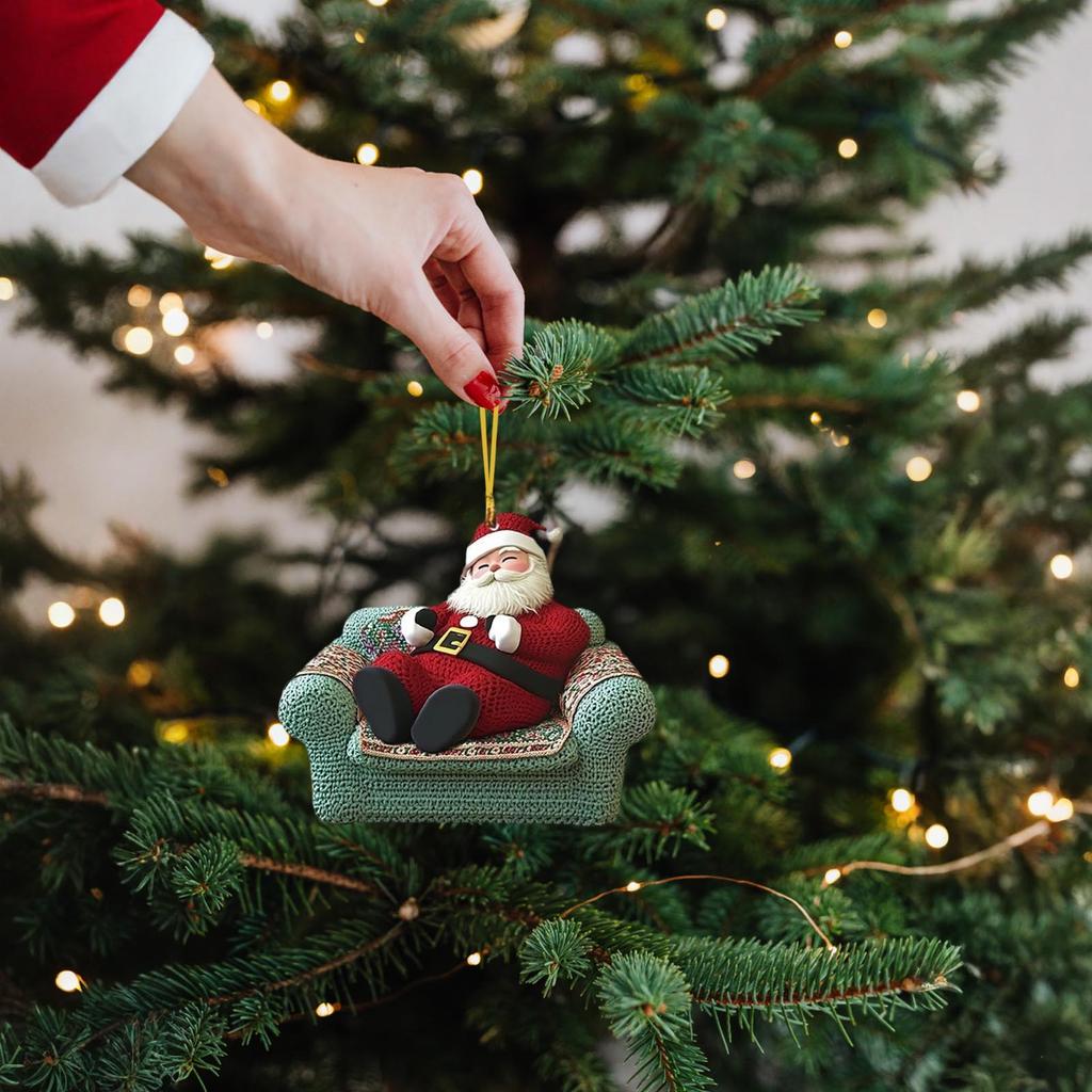 Cartoon Santa Acrylic Car Interior Acrylic Pendant Bag Keychain Decoration