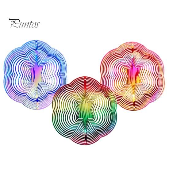 Weatherproof Wind Spinner Hexagon 3D Colorful Bird Reflector Highly Reflective Indoor Outdoor Hexagonal Garden Yard Farm Hanging Chime Deterrent