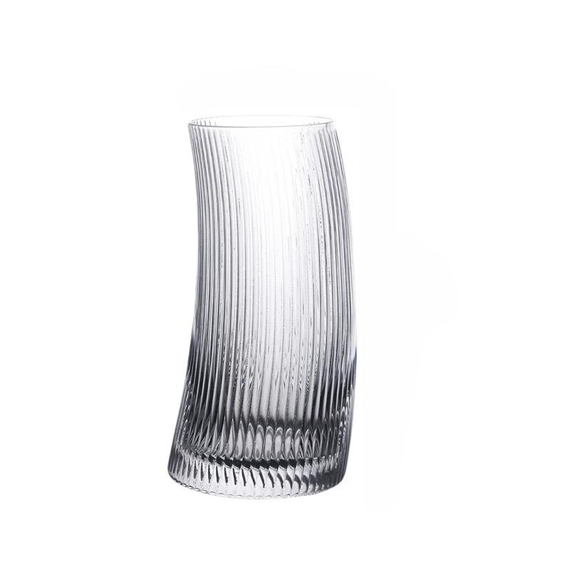 1PC Large Capacity Juice Beverage Cups Fashion Crescent Moon Shaped Glass Cup Cafe Coffee Latte Tea Cold Drink Mugs Drinkware